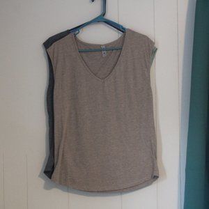 V-neck, sleveless layering tank